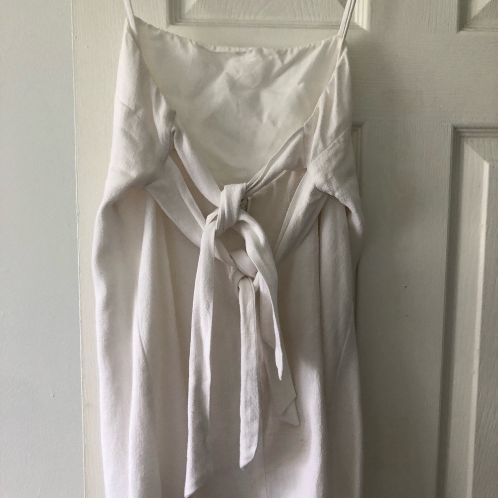 White flowy mini dress